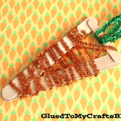 Pipe Cleaner Carrot Craft Idea For Kids