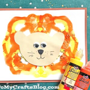 Paper & Paint Splat Lions - Kid Craft Tutorial