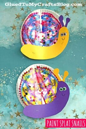Paper Plate & Paint Splat Snails - Kid Craft Idea