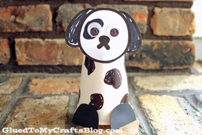 Paper Cup Dalmatian Dog Craft Idea For Kids