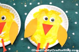 Paper Plate & Paint Splat Baby Chick - Spring Kid Craft