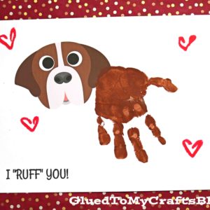 Handprint Dog - I "RUFF" You Keepsake Printable