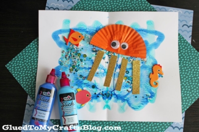 Cupcake Liner Jellyfish Craft Idea For Summer