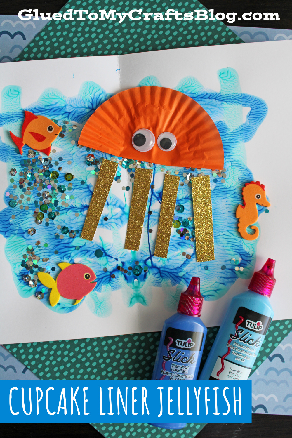 Cupcake Liner Jellyfish Craft Idea For Summer
