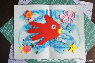 Paint Splat Ocean Craft Idea For Kids