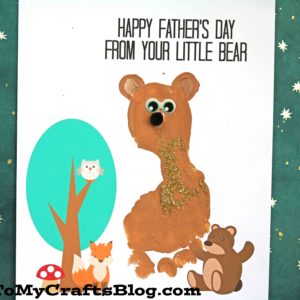 Footprint Baby Bear - Father's Day Keepsake Printable