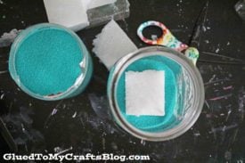 Mason Jar Fishbowl w/Thumbprint Fish - Kid Craft