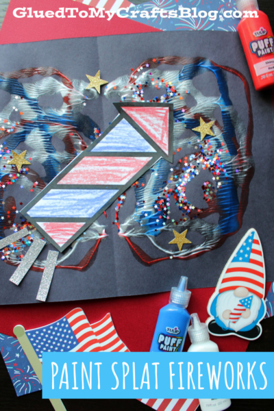 Paint Splat Firework Craft for Kids – Fun 4th of July Idea!