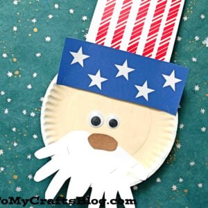 Paper Plate Uncle Sam w/Handprint Beard - Kid Craft Idea