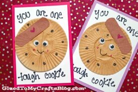 Cupcake Liner Tough Cookie Card Idea For Kids To Make