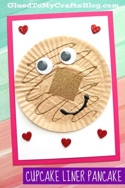 Cupcake Liner Pancake Cards