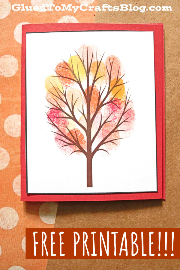 Beautiful Thumbprint Fall Tree Cards