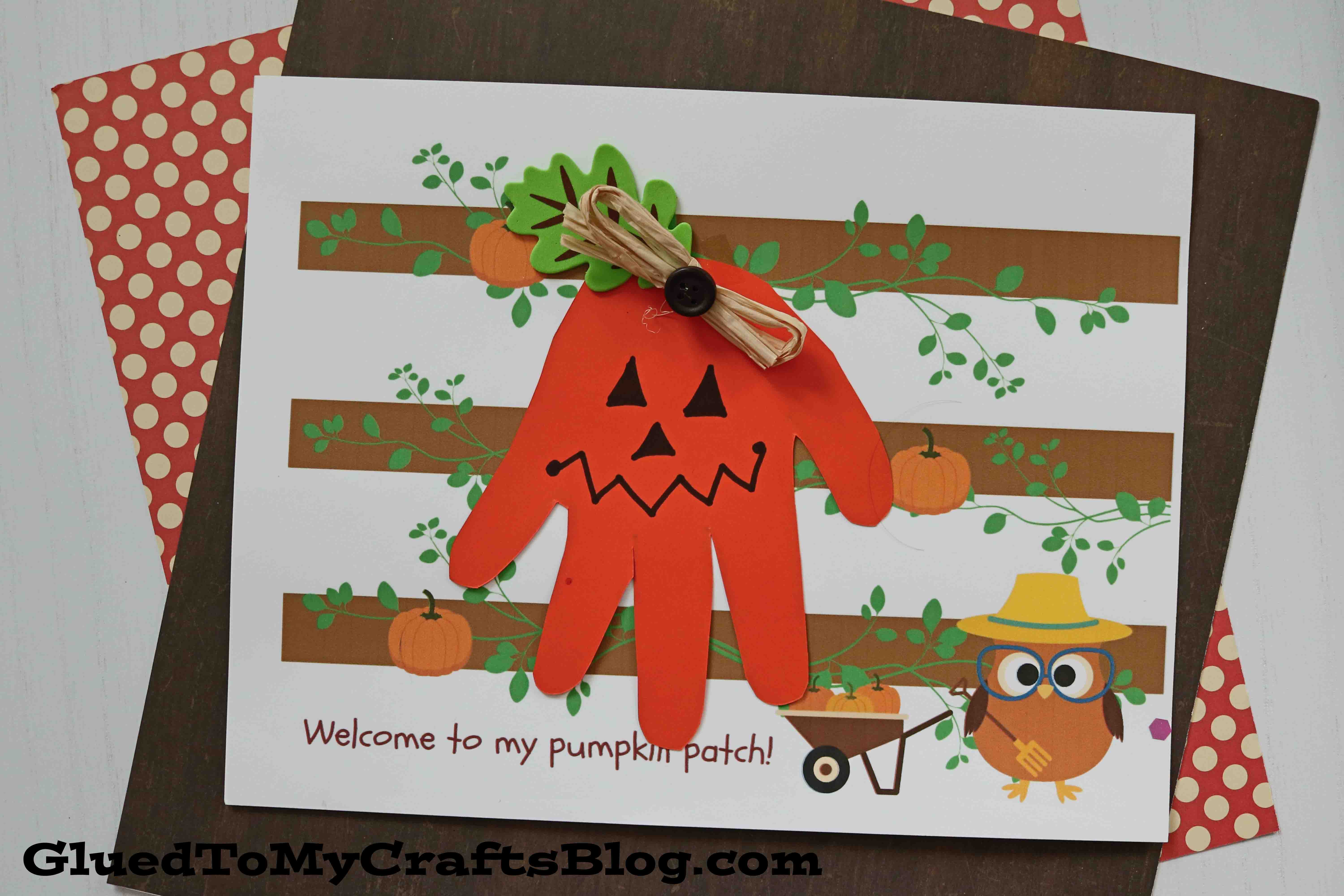 Welcome To My Pumpkin Patch - Handprint Keepsake Printable