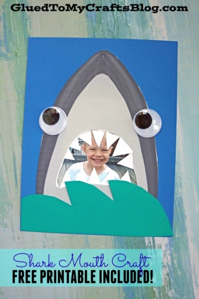 Paper Shark Mouth - Kid Craft w/free printable