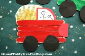 Popsicle Stick Farm Trucks - Kid Craft