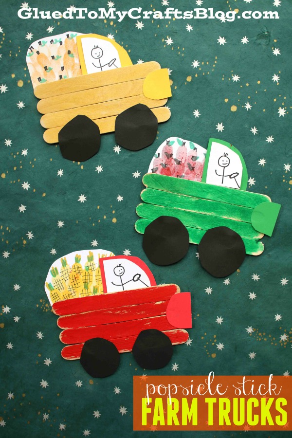 Popsicle Stick Farm Trucks