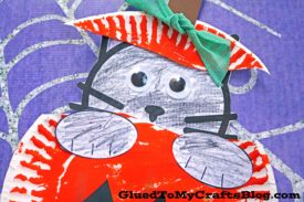 Paper Plate Black Cat In Pumpkin - Kid Craft