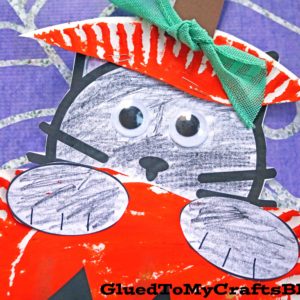 Paper Plate Black Cat In Pumpkin - Kid Craft