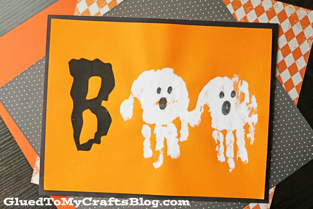Easiest Handprint BOO Ghost Keepsake