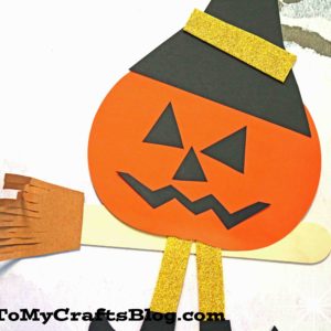 Flying Pumpkin Witch - Kid Craft