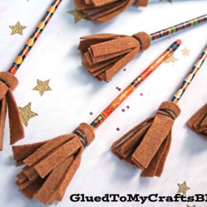 Halloween Party Favors - Pencil Witch Brooms