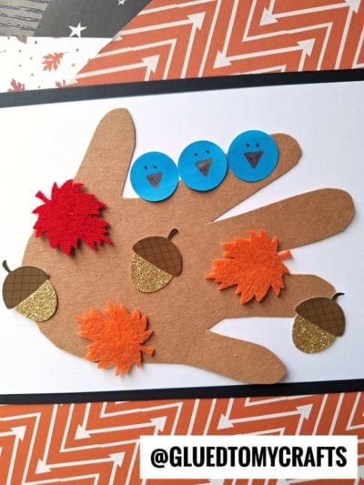 HANDPRINT BIRD NEST CRAFT IDEA FOR FALL