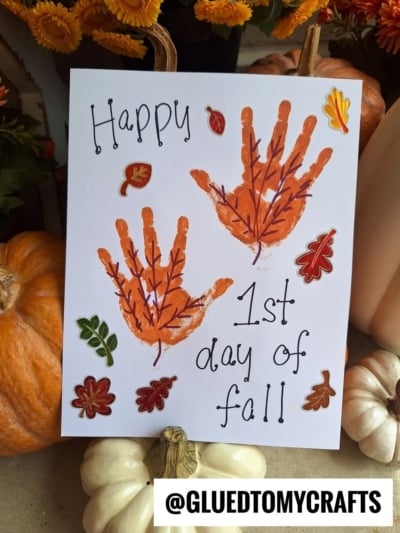 HANDPRINT 1ST DAY OF FALL KEEPSAKE IDEA