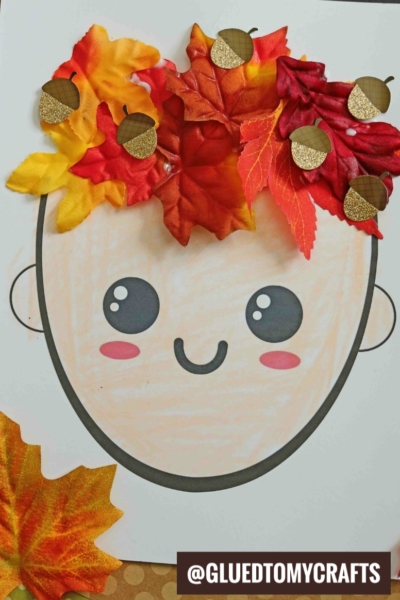 MIXED MEDIA LEAF HAIR CRAFT IDEA