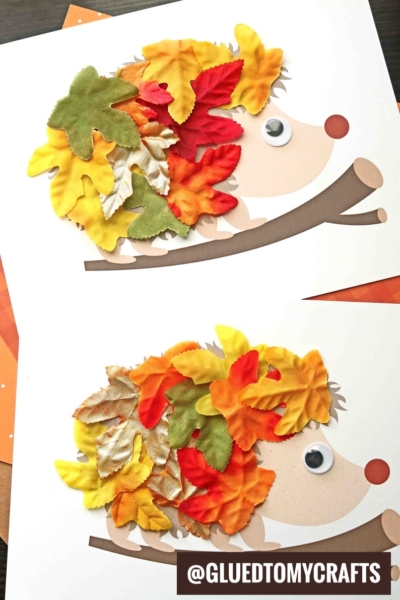 LEAF COVERED HEDGEHOG CRAFT IDEA