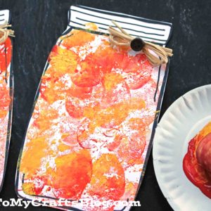 Apple Stamped Mason Jar Jam - Kid Craft