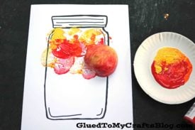 Apple Stamped Mason Jar Jam - Kid Craft