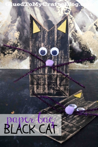 Paper Bag Black Cat - Kid Craft