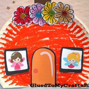 Paper Plate Pumpkin Fairy House - Kid Craft