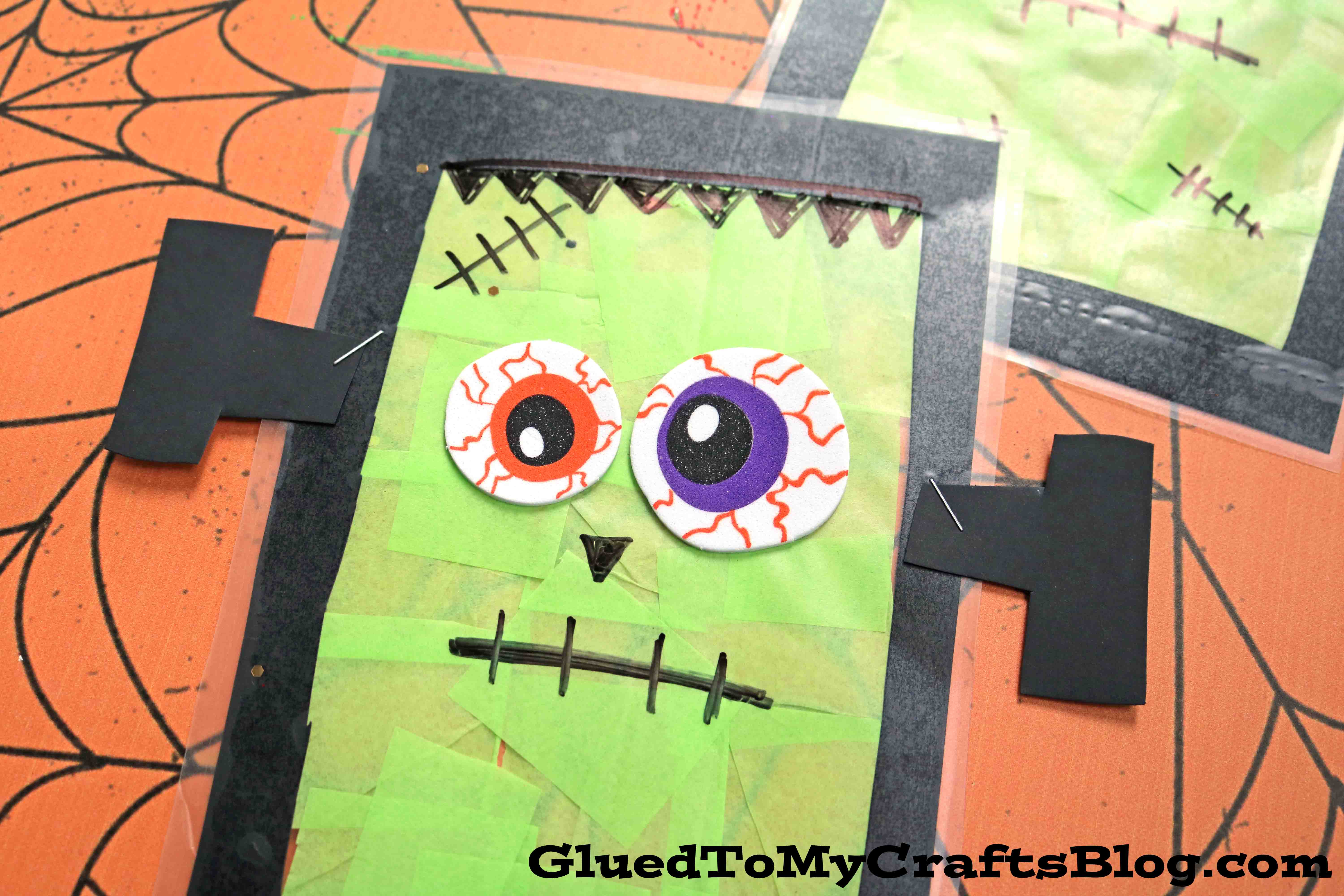 Stained Glass Frankenstein Head - Kid Craft