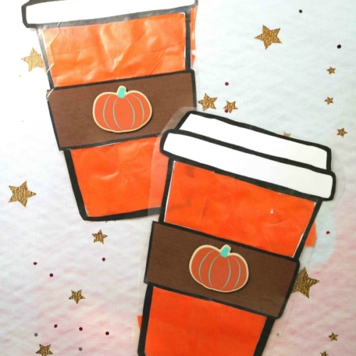 Stained Glass Pumpkin Spice Latte Craft