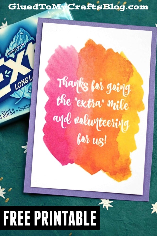 Extra Mile - Volunteer Gift Tag Printable