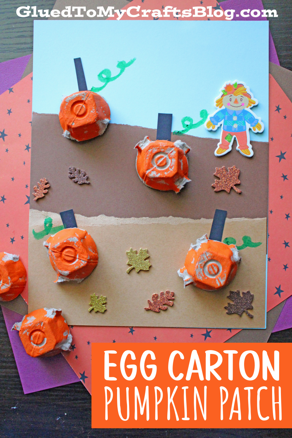 Upcycled Egg Carton Pumpkin Patch Craft