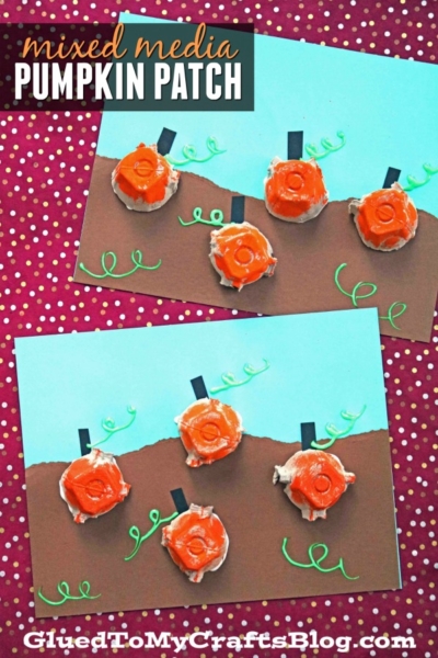 Egg Carton Pumpkin Patch - Kid Craft