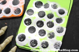 Stamped Eyeball Jar - Halloween Kid Craft