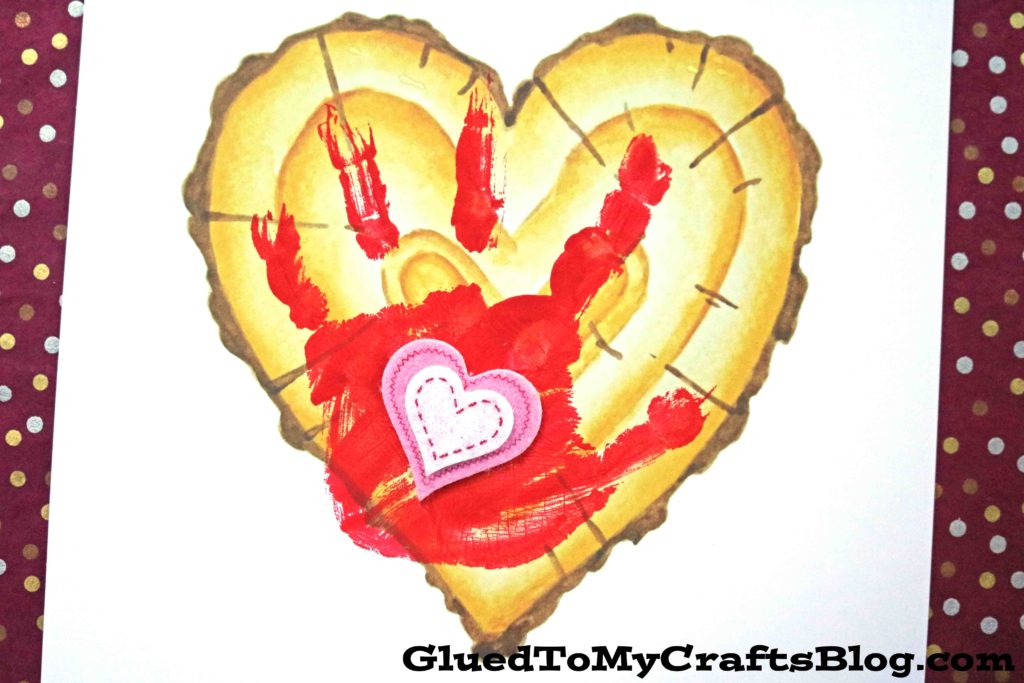 Little Forever - Handprint Wood Slice Heart Keepsake Printable