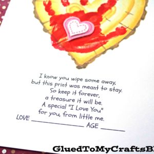 Little Forever - Handprint Wood Slice Heart Keepsake Printable