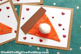 Cupcake Liner Pumpkin Pie Card - Thanksgiving Kid Craft