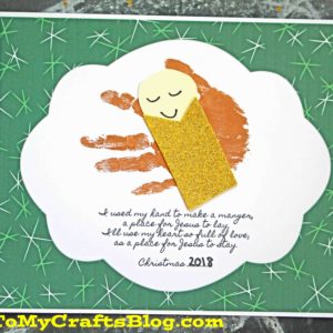 Handprint Baby Jesus In A Manger Keepsake Printable