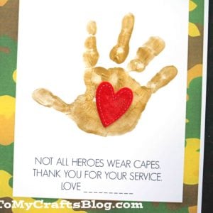 Not All Heroes Wear Capes - Handprint Keepsake