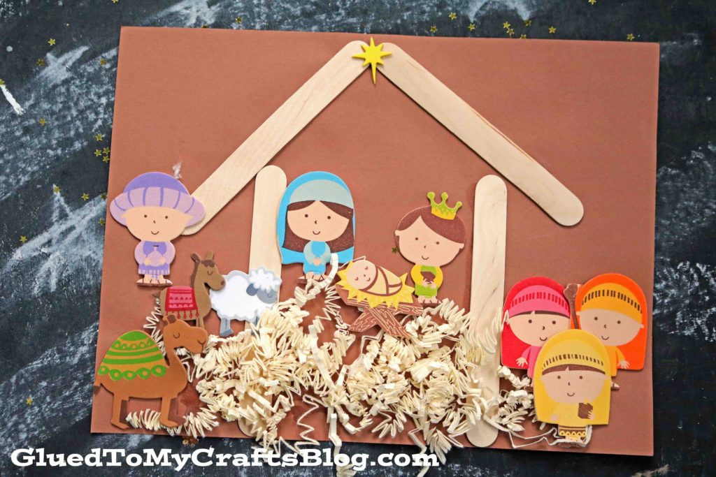 Mixed Media Nativity Scene Craft For Kids