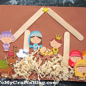 Mixed Media Nativity Scene - Christmas Kid Craft Idea