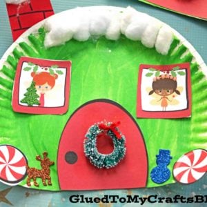 Paper Plate Christmas Fairy House - Kid Craft