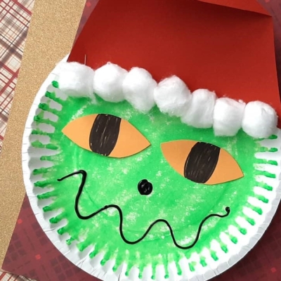 Paper Plate Grinch Craft