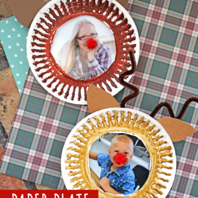 Paper Plate Reindeer Frame - Kid Craft