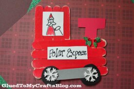 Popsicle Stick Christmas Trains - Kid Craft